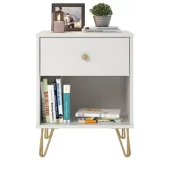 Finley Nightstand White - Novogratz -Luxe Living Interiors Shop GUEST 75879409 b5ec 46b2 91e9 0a3d4fd1f6d7