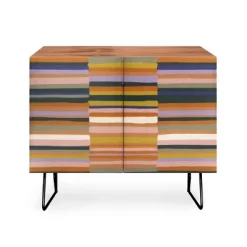 Gigi Rosado Brown Striped Pattern Walnut Credenza - Deny Designs -Luxe Living Interiors Shop GUEST 75d42df3 879e 4677 b779 84eab0e5bae0