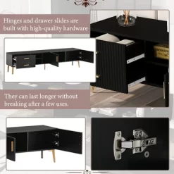 Modern TV Stand For TVs Up To 77'' With 5 Champagne Legs-ModernLuxe -Luxe Living Interiors Shop GUEST 76a6cb5d d0ab 42c8 9d33 3dfe2bf5b206