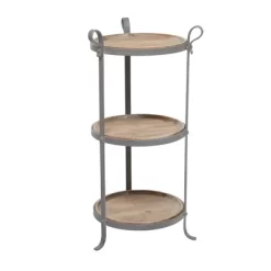 Industrial Metal Round Tiered Table Gray - Olivia & May 20 Industrial Metal Round Tiered Table Gray - Olivia & May -Luxe Living Interiors Shop GUEST 76e13540 917a 4b53 8824 5458c7e14bd6