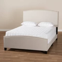 Morgan Fabric Upholstered Panel Bed - Baxton Studio -Luxe Living Interiors Shop GUEST 76f5ae56 d01b 4807 a6dc 7d9f5a1169b3