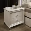 Fosset 2 Drawer Acrylic Legs Nightstand Pearl White - HOMES: Inside + Out -Luxe Living Interiors Shop GUEST 7703d658 b1e7 43d4 90d6 88c942506984