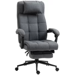 Vinsetto Executive Linen-Feel Fabric Office Chair High Back Swivel Task Chair With Adjustable Height Upholstered Retractable Footrest, Headrest And Padded Armrest 21 Vinsetto Executive Linen-Feel Fabric Office Chair High Back Swivel Task Chair With Adjustable Height Upholstered Retractable Footrest, Headrest And Padded Armrest -Luxe Living Interiors Shop GUEST 77fc5901 af46 4511 a0f6 975f82c00458
