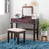 Home Angela Vanity Set Walnut - Linon -Luxe Living Interiors Shop GUEST 781445e1 780f 4486 b5f7 113a69d11d2e