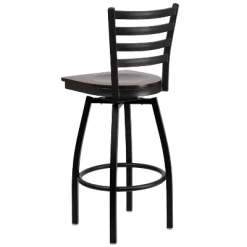Flash Furniture Black Ladder Back Swivel Metal Barstool -Luxe Living Interiors Shop GUEST 7998c6db 132a 439a 93ee ceedb9f50513