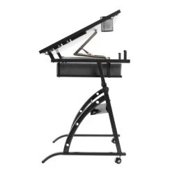 Core Drawing Table And Stool Set Charcoal Black/White - Studio Designs -Luxe Living Interiors Shop GUEST 79f7bda2 f520 41aa 8a87 36abcb8283e3