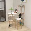 Costway 3 PCS Bar Table Set 2 Stools Storage Shelves Glass Holder Wine Rack Space Saving -Luxe Living Interiors Shop GUEST 7ad7a901 d767 41f2 b3b1 fd08394fbcd5