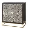 2 Doors Amika Sunburst Accent Cabinet Black/White - Steve Silver Co. -Luxe Living Interiors Shop GUEST 7b25566c b6f1 44ed 92e8 b1bc5d9364e5