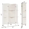 Costway 4 Panel Folding Room Divider Screen W/3 Display Shelves 5.6 Ft Tall WhiteNatural -Luxe Living Interiors Shop GUEST 7b32d2c9 d245 4a76 ae18 1c664fee82d3