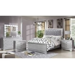 5pc Tenaya Bedroom Set Silver/Gray - HOMES: Inside + Out
