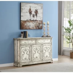 Harper 3 Door 2 Drawer Credenza Distressed Cream - Treasure Trove Accents -Luxe Living Interiors Shop GUEST 7bf586b5 5e68 4d20 afb2 c5a1cef738c5