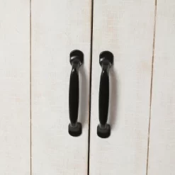 LuxenHome Farmhouse White Wood 2-Door Accent Storage Cabinet. -Luxe Living Interiors Shop GUEST 7c653d76 d0b1 47d1 a45f cc4eed660a92