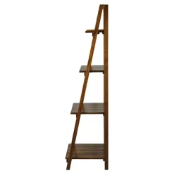 60" Folding Slatted Bookcase-4 Shelf