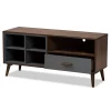 Garrick Two-Toned Wood 1 Drawer TV Stand For TVs Up To 50" Gray/Walnut Brown - Baxton Studio 2 Garrick Two-Toned Wood 1 Drawer TV Stand For TVs Up To 50" Gray/Walnut Brown - Baxton Studio -Luxe Living Interiors Shop GUEST 7c9d2628 846a 4260 a236 68ec753282bf
