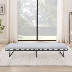 Twin Fensby Folding Bed Gray - Linon -Luxe Living Interiors Shop GUEST 7ca158b7 f15b 47d0 8a66 a19f9864abe4