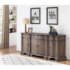 Gio 4 Door 4 Drawer Credenza Brown - Treasure Trove Accents -Luxe Living Interiors Shop GUEST 7caea51d 91e3 4f2e bf63 eec5a0300e44
