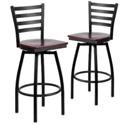 Emma And Oliver 2 Pack Ladder Back Swivel Metal Barstool 12 Emma And Oliver 2 Pack Ladder Back Swivel Metal Barstool -Luxe Living Interiors Shop GUEST 7cafd78d 58c2 474d a8cc 011fac7aa60a