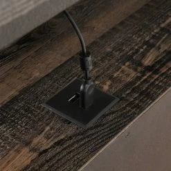 Canal Street Industrial Wood And Metal TV Stand For TVs Up To 65" Carbon Oak - Sauder -Luxe Living Interiors Shop GUEST 7cb7564f aa92 4db9 bc68 714c41f9b837