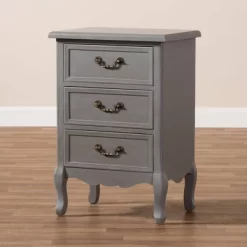 3 Drawer Capucine Finished Wood Nightstand Gray - Baxton Studio 12 3 Drawer Capucine Finished Wood Nightstand Gray - Baxton Studio -Luxe Living Interiors Shop GUEST 7d42b26d e8cb 4aef a849 f0abe9e78be0