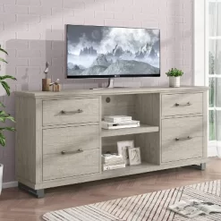 70" TV Stand For TVs Up To 78" Beige - Accent Furniture -Luxe Living Interiors Shop GUEST 7dfd351e 96ae 4776 a080 3263783b3ceb