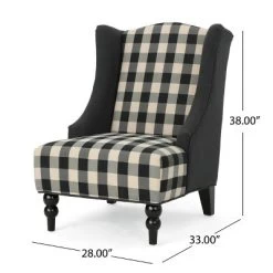 Toddman High-Back Club Chair Checkerboard Black/Dark Charcoal - Christopher Knight Home 9 Toddman High-Back Club Chair Checkerboard Black/Dark Charcoal - Christopher Knight Home -Luxe Living Interiors Shop GUEST 7e07a841 8c6a 4cd5 856c fa445d30b64c