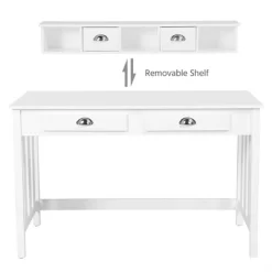 Yaheetech Writing Computer Desk Modern Work Station Removable Floating Organize -Luxe Living Interiors Shop GUEST 7e17f244 eebe 4749 b179 47e3b15606b3