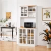Yaheetech Kitchen Pantry Storage Kitchen Buffet With 3 Cabinets, White -Luxe Living Interiors Shop GUEST 7e2d1c8a 89c0 4217 a503 8faf5124feb6