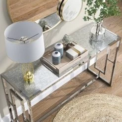 Stagge Glam Rectangle Sofa Table Chrome - HOMES: Inside + Out -Luxe Living Interiors Shop GUEST 7e435205 3131 482b 968e 6faa0332855f