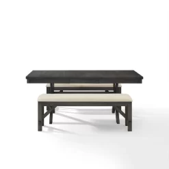 Hayden 3pc Extendable Dining Set With 2 Benches Slate - Crosley -Luxe Living Interiors Shop GUEST 7e5559c1 4eb8 4efe 9a07 ab5602e1f662