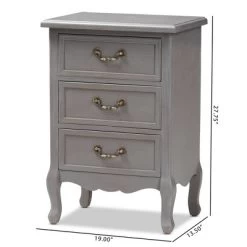 3 Drawer Capucine Finished Wood Nightstand Gray - Baxton Studio 13 3 Drawer Capucine Finished Wood Nightstand Gray - Baxton Studio -Luxe Living Interiors Shop GUEST 7eee3b7b c8b8 4a24 9ebe 103bb324c683