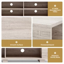 Costway TV Stand Entertainment Media Center Console For TV's Up To 65'' W/Storage Shelves -Luxe Living Interiors Shop GUEST 7f95ded6 89ed 4782 af12 09bfab48c228