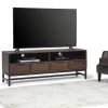 Devlin Mid-Century Low TV Stand For TVs Up To 65" Walnut Brown - WyndenHall -Luxe Living Interiors Shop GUEST 802655f8 8df0 4cff 9f5f 9c9102de478a