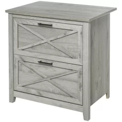 HOMCOM Retro Wooden 2-Drawer Lateral File Chest Cabinet Pedestal For Document Storage With Hanging Bar For Letter/Legal Size, Gray 11 HOMCOM Retro Wooden 2-Drawer Lateral File Chest Cabinet Pedestal For Document Storage With Hanging Bar For Letter/Legal Size, Gray -Luxe Living Interiors Shop GUEST 815f8a05 3a76 4391 a581 80edaa572895