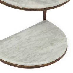 33.5" Bainville Modern Glam Handcrafted Marble Half Round Etagere Bookcase Natural White/Antique Brass - Christopher Knight Home 10 33.5" Bainville Modern Glam Handcrafted Marble Half Round Etagere Bookcase Natural White/Antique Brass - Christopher Knight Home -Luxe Living Interiors Shop GUEST 81ab22e6 eb7f 4b88 9722 a7abae7555a6