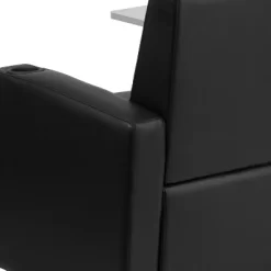 Emma And Oliver Leather Guest Chair With Tablet Arm, Chrome Legs And Cup Holder -Luxe Living Interiors Shop GUEST 81f1d54a fbfb 48db 8926 7cf0d4145856