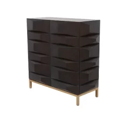 Contemporary Bold Facet Carved Wood Side Cabinet Brown - Olivia & May 24 Contemporary Bold Facet Carved Wood Side Cabinet Brown - Olivia & May -Luxe Living Interiors Shop GUEST 8220586c b1df 4b96 8893 14afc6fc88f8