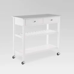 Chloe Stainless Steel Top Kitchen Island Cart - Crosley -Luxe Living Interiors Shop GUEST 830f947e 15f6 452c b9e5 ca0007b3cc0c