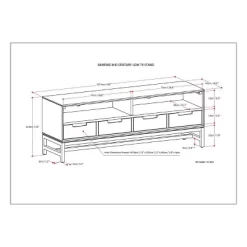 Devlin Mid-Century Low TV Stand For TVs Up To 65" Walnut Brown - WyndenHall -Luxe Living Interiors Shop GUEST 832c509b 6771 41d2 9930 c0b25706fe5e