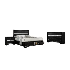 3pc Whether By Bed Nightstand And Dresser Set Black - MiBasics -Luxe Living Interiors Shop GUEST 836b02e4 1c40 400d 9622 f8982576f956