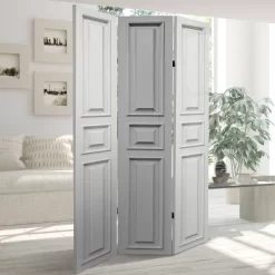 6" Double Sided Door Panel Canvas Room Divider White - Oriental Furniture -Luxe Living Interiors Shop GUEST 85001c95 a5d1 4c79 a483 f8337a83c75a