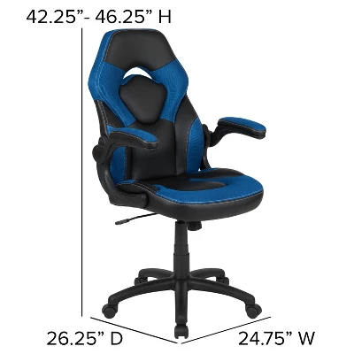 Flash Furniture Gaming Desk And Racing Chair Set With Cup Holder And Headphone Hook 6 Flash Furniture Gaming Desk And Racing Chair Set With Cup Holder And Headphone Hook - Image 4