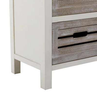 Farmhouse Wooden Side Table White - Olivia & May 7 Farmhouse Wooden Side Table White - Olivia & May - Image 5