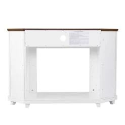 Ruldon Media Storage Fireplace White/Brown - Aiden Lane 21 Ruldon Media Storage Fireplace White/Brown - Aiden Lane -Luxe Living Interiors Shop GUEST 898cb659 6d9c 4663 bad7 8998312f0428