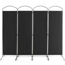 Costway 4 Panels Folding Room Divider 6 Ft Tall Fabric Privacy Screen Black/Brown/Grey/White -Luxe Living Interiors Shop GUEST 89ca69f2 88fd 4389 9b08 74d4e5e3a6f8