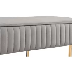 Simple Relax Set Of 2 Velvet Bench With Metal Base In Grey -Luxe Living Interiors Shop GUEST 8a2c120c 954a 4980 b1f0 30dd021edab3