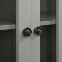 Largo Double Door Cabinet Gray - Linon -Luxe Living Interiors Shop GUEST 8a50ec34 ae20 4879 adf7 39af8d25aa60