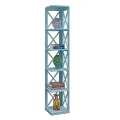 63.75" Oxford 5 Tier Corner Bookcase - Breighton Home -Luxe Living Interiors Shop GUEST 8add406f 0c27 4284 a958 648ba0349406