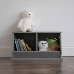 Wood Toy Storage Cubby And Kids' Bookcase Gray - Humble Crew -Luxe Living Interiors Shop GUEST 8b329386 86fb 4e8f 8b87 7dee0970f569