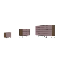 Rockefeller 10 Drawer Dresser, 3 Drawer Dresser And 2 Drawer Nightstand Set - Manhattan Comfort -Luxe Living Interiors Shop GUEST 8b6b4f09 8259 4aee 9940 5d8be3c14620