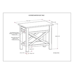 14" Waterloo Narrow Side Table - Wyndenhall -Luxe Living Interiors Shop GUEST 8bb187b6 ea53 4629 b69f 333f677b30aa